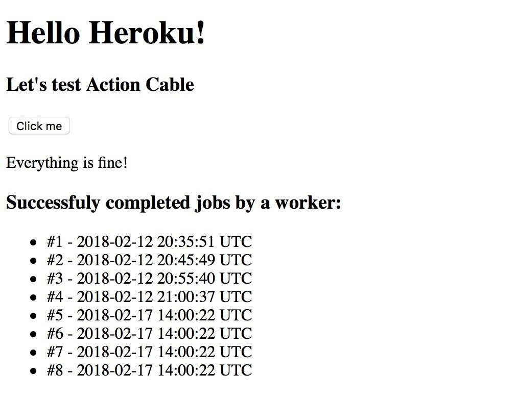 Screen of Heroku platform 18