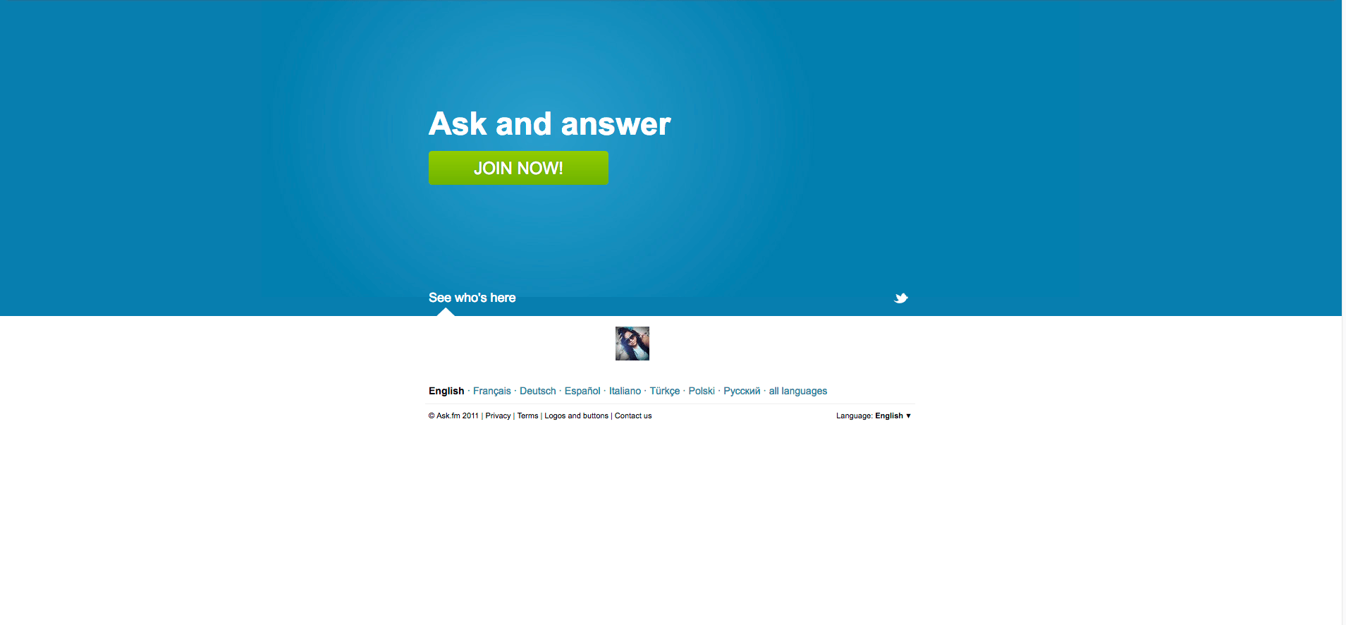 Ask.fm, way before its redesign