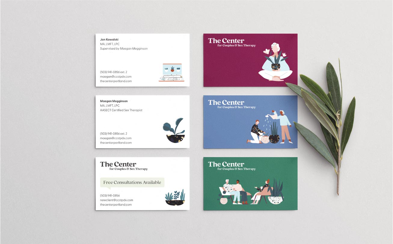 therapist business cards design