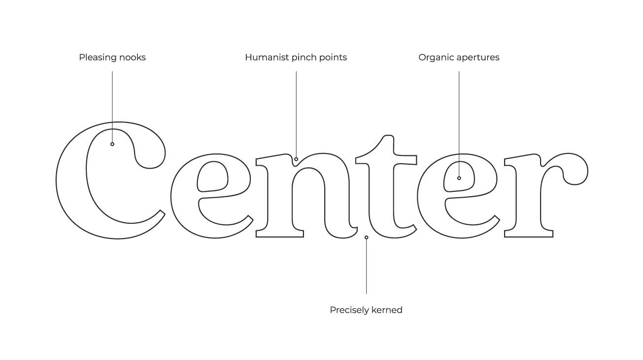 the center - font