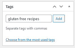 adding a tag to blog post