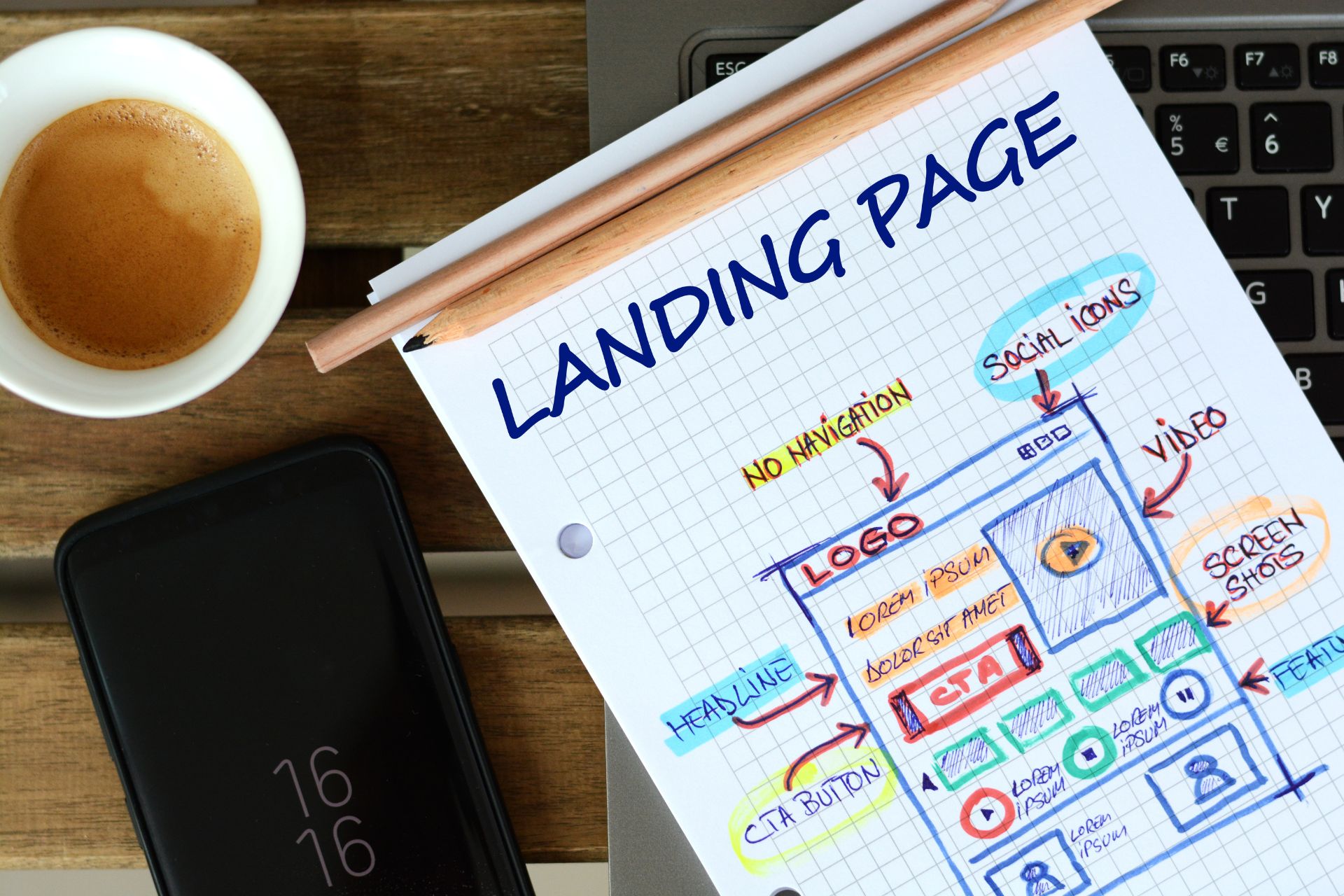 Design on how to create a landing page that converts.